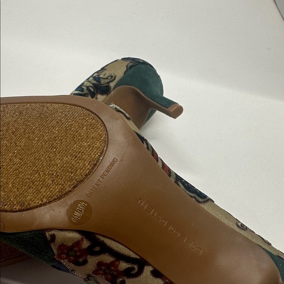 Lori Goldstein Heels Shoes Velvet Floral Pumps Pointed Toe Suede Tapestry 8.5 - Picture 9 of 9